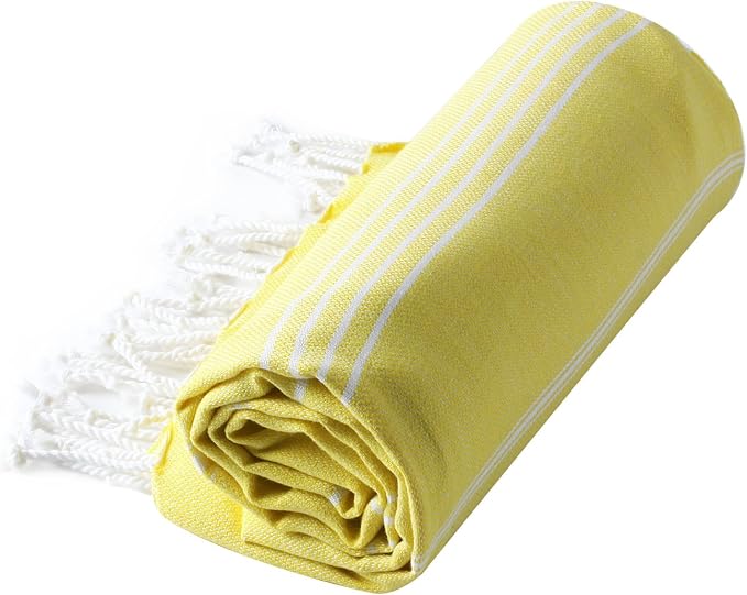 Cacala Lightweight and Thin Turkish Beach Towel 100% Cotton Sand-Free and - Image 2