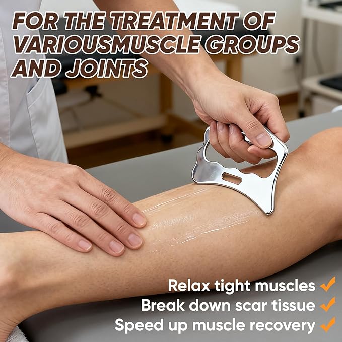 tonchean Gua Sha Scraping Massage Tool Set, 6-Piece Muscle Scraper IASTM Tool - Image 3