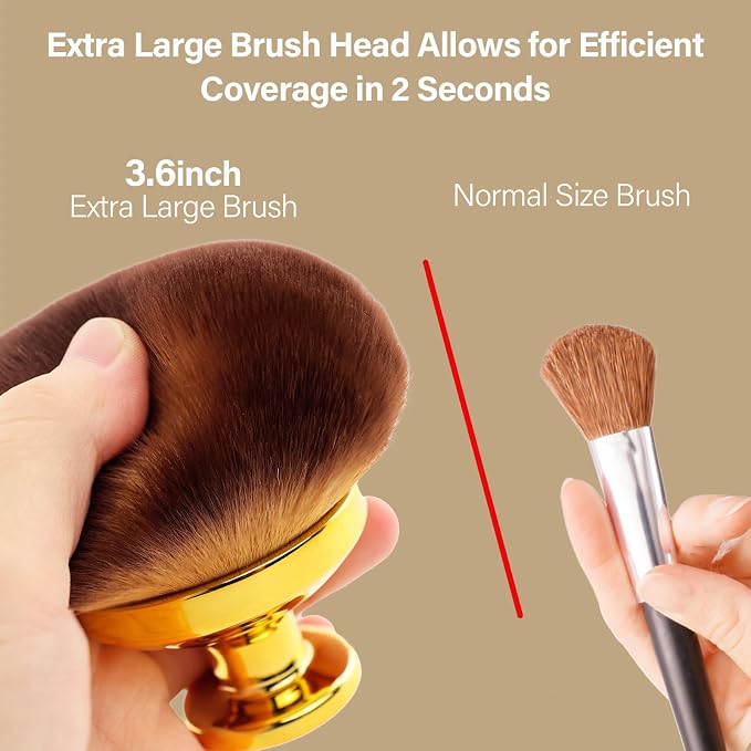 Extra Large Body Makeup Brush For Self Tanner, Leg Makeup &Bronzer Blend - Image 3