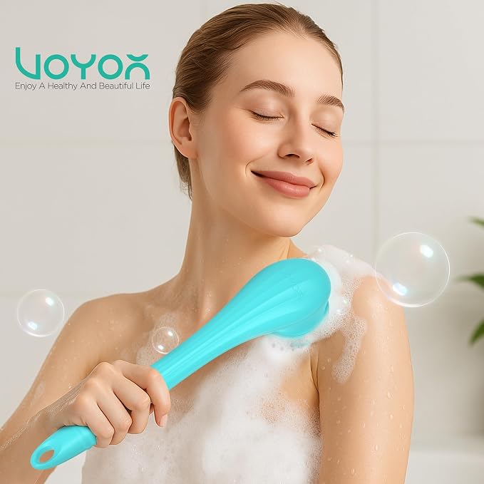 VOYOR Electric Body Brush Back Scrubber Silicone Body Scrubber Two-Way Rotating - Image 7