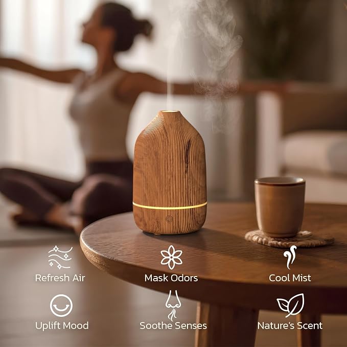 Essential Oil Diffuser, 100ml Aromatherapy Diffuser, Mini Ultrasonic Diffuser - Image 9