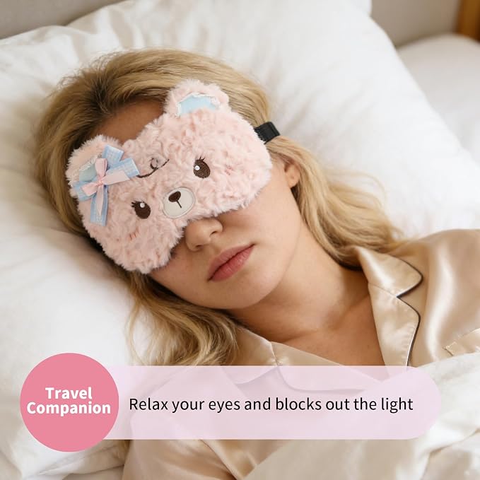 PERFECTSIGHT Sleep Eye Masks, Cute Sleep Eye Cover Lightweight Adjustable - Image 3