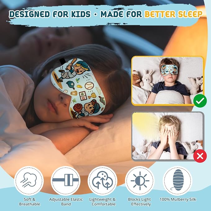 Kids Sleep Mask – 100% Mulberry Silk Eye Mask - Image 6