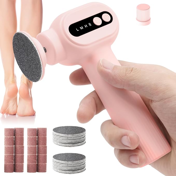Electric Callus Remover for Feet, 2 in 1 Cordless Foot File Grinder Scrubber by Mosthink