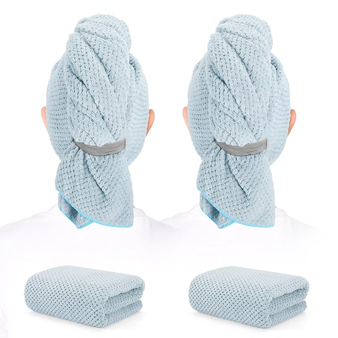 BEoffer 2 Pack Microfiber Hair Towel by BEofferDirect