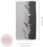 InfuseZen Turkish Towel with Mountain Landscape – 100% Organic Turkish Cotton - Image 3