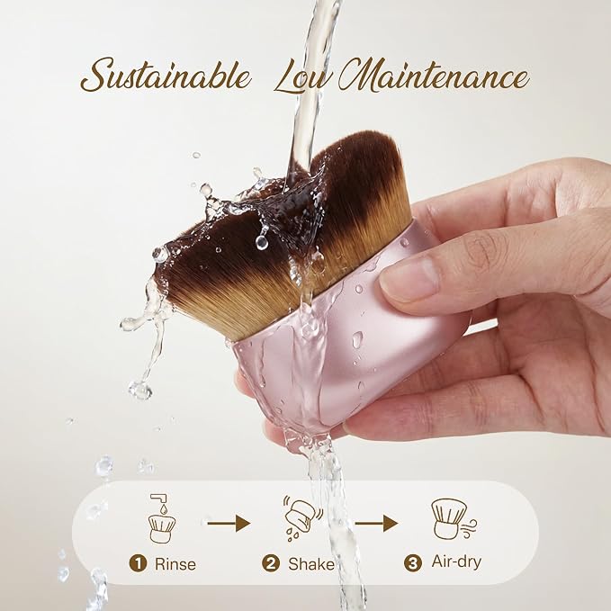 Streak-Free Kabuki Self Tanner Brush, Large Body Makeup Brush, Soft Dense Body - Image 5