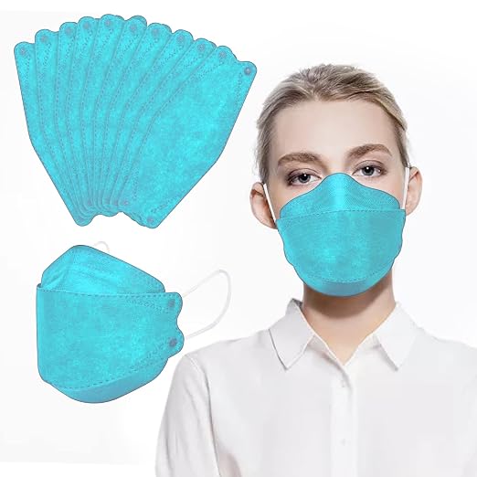 Borje KN95 Face Masks for Adults 50 Pack, 5-Ply Blue Disposable Face Mask - Image 4
