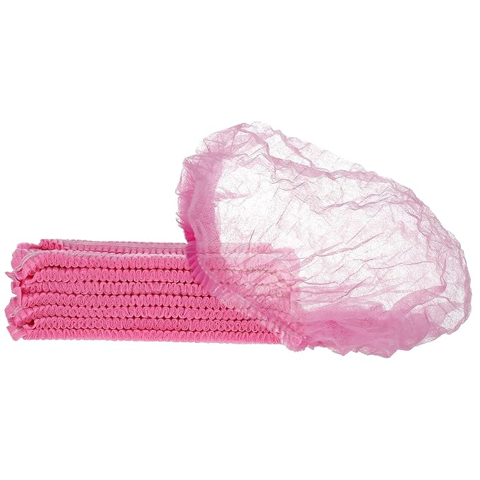 100 Pcs Disposable Nonwoven Bouffant Caps 21 Inch Hair Net Elastic Cap Hair - Image 7