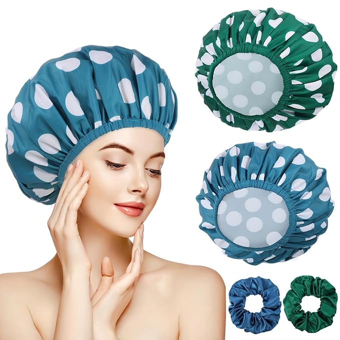 WSICSE 2 Packs Large Shower Caps by WSICSE