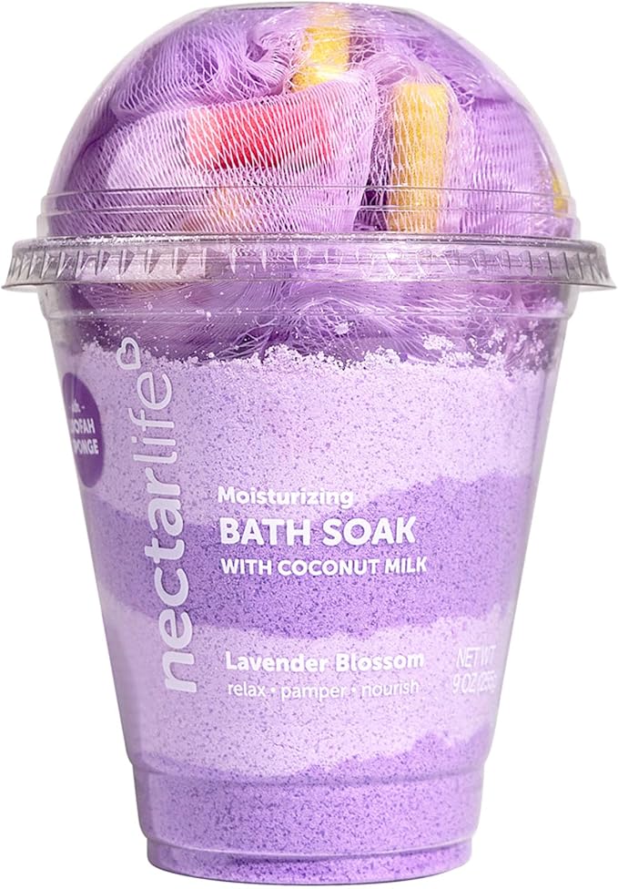Bath Soak, Salt Bath, Bubble Bath, Natural Detox Foaming Body Soak, Foot Soak by NectarLife