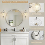 1 Piece Brushed Nickel Wall Sconce, 1-Light Mid Century Modern Brushed Nickel - Image 3