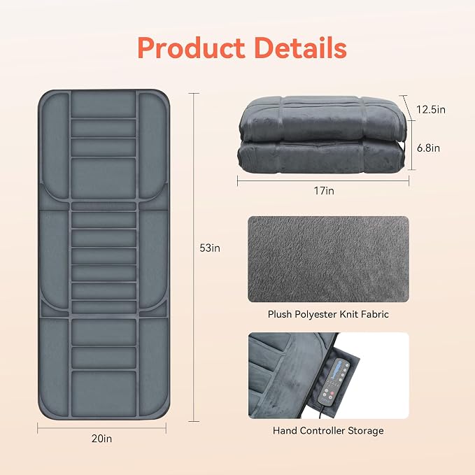 CuPiLo Massager Pad with Heat, Gifts - Image 7