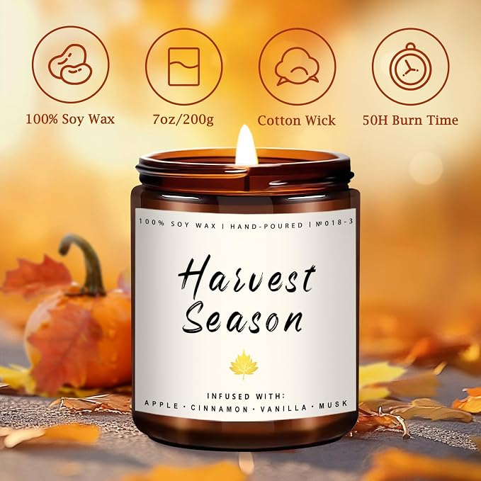 Auelife Fall Candle Set | 8 Pack Scented Candles - Image 5