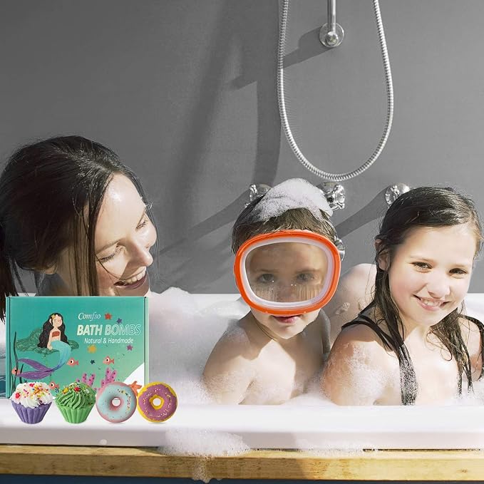 10 Bath Bombs for Kids, Bath Bomb Gift Set, Natural Bubble Bathbombs, Shea - Image 7