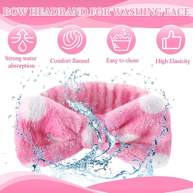 50 Pcs Pink Spa Headband Bulk Spa Sleepover Party Supplies - Image 5