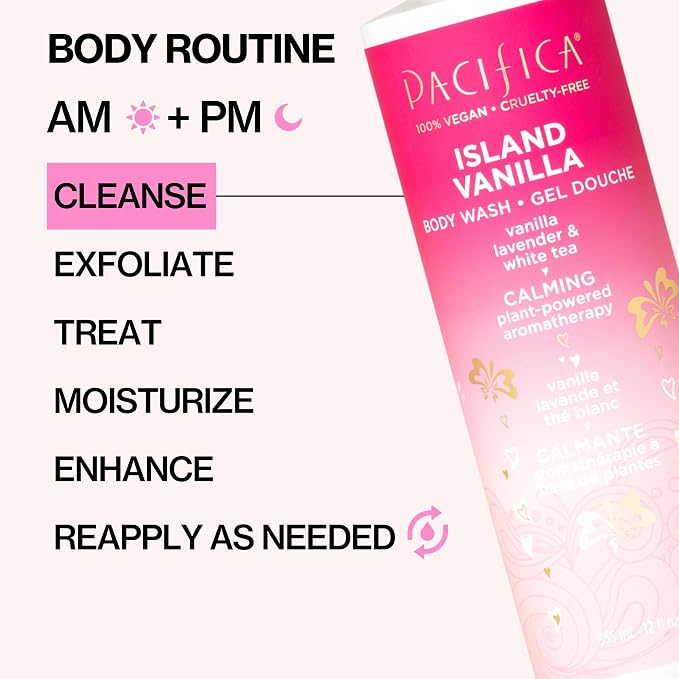 Pacifica Island Vanilla Body Wash Aloe + Hyaluronic Acid, Daily Cleansing - Image 12