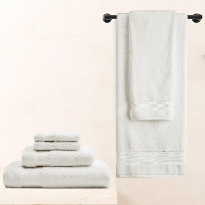 BIOWEAVES 100% Organic Cotton 700 GSM Plush 6-Piece Towel Set GOTS Certified - Image 6