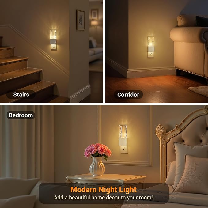 JandCase Night Lights Plug into Wall, Dusk to Dawn Sensor, 3000K Soft White LED - Image 6
