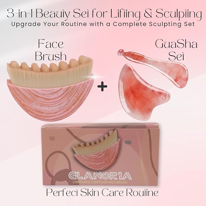 3 in 1 Lymphatic Contour Face Brush – Face Brush - Image 2
