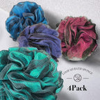 Loofah Sponge Bath Sponge for Women Men 4 Pack - Image 2