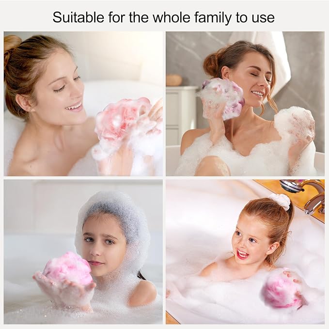 Fishent Bath Loofah Sponge, 3 Pack loofahs Exfoliating Body Scrubber, 60g Soft - Image 6