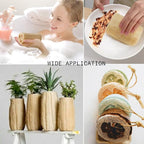 Natural Loofah Sponge, METLUCK 6 Pack Organic Real Loofah Exfoliating Body - Image 6