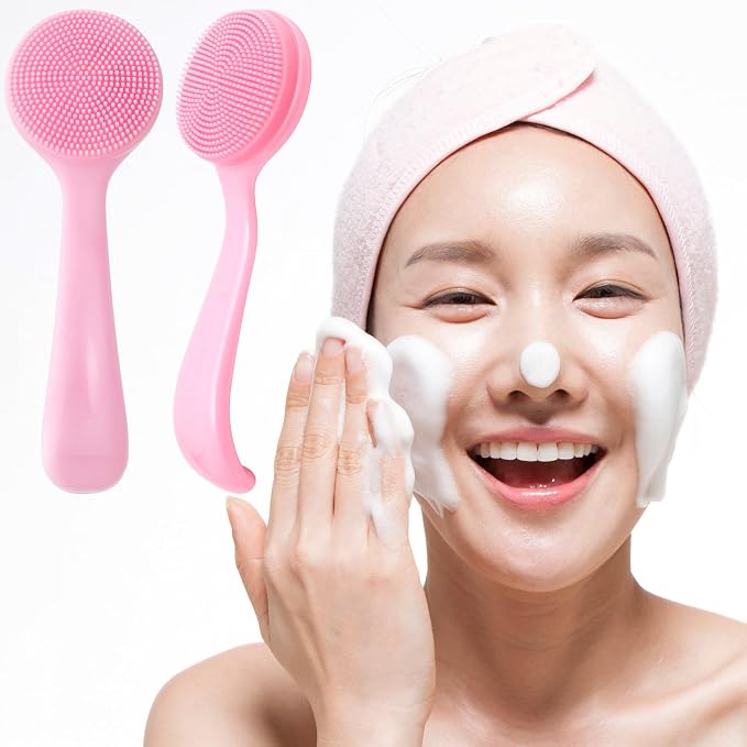 HINZIC 2 Pack Silicone Manual Facial Cleansing Brush, Skin Friendly Waterproof - Image 6