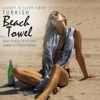 Beach Towel 100% Cotton Turkish Beach Towel Adult 38x70 Inch Pre-washed - Image 3
