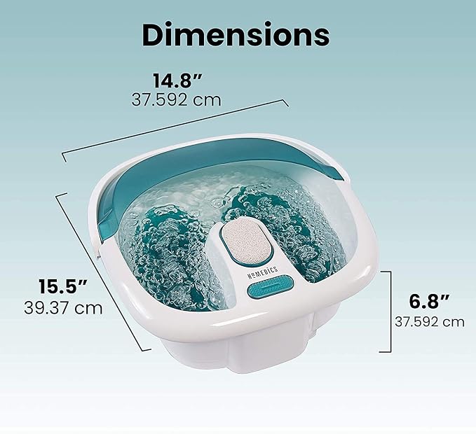 HoMedics Bubble Spa Elite Footbath, 2-in-1 Removable Pedicure Center, Toe-Touch - Image 7