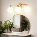 AKEZON Gold Vanity Light for Bathroom, Modern Bathroom Light Fixtures Over - Image 8