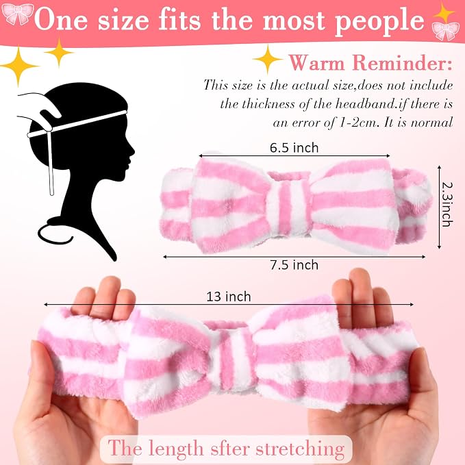 WILLBOND 24 Pieces Spa Headband Bulk Skincare Headbands Face Wash Makeup - Image 2