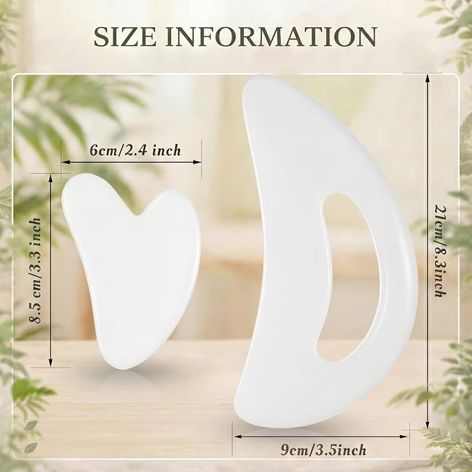 BBTO 2 Pcs Body Gua Sha Tool Large Resin Scraping Tools - Image 2