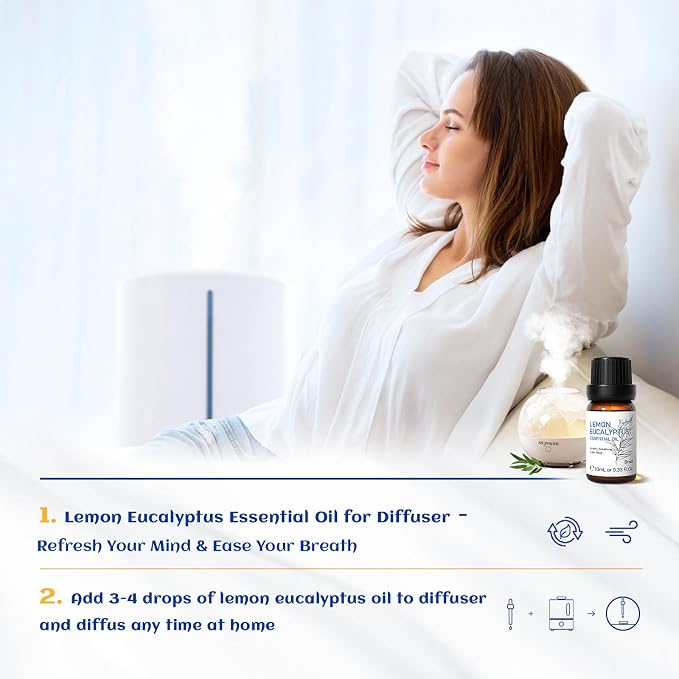 HIQILI Lemon Eucalyptus Oil, for Spary, 100% Pure Natural - Image 3