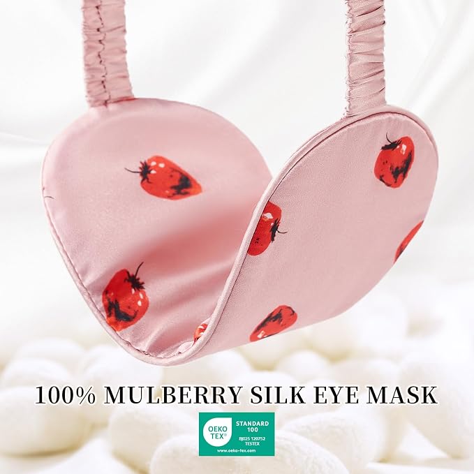 THXSILK Sleep Mask 100% 19 Momme Pure Mulberry Silk Super Smooth Cooling - Image 2