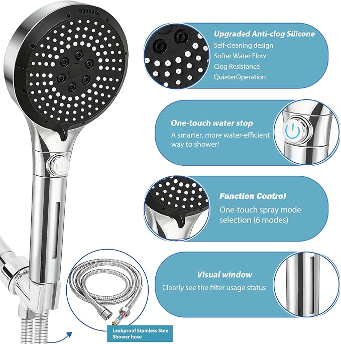 Filtered Shower Head with Handheld - Image 3