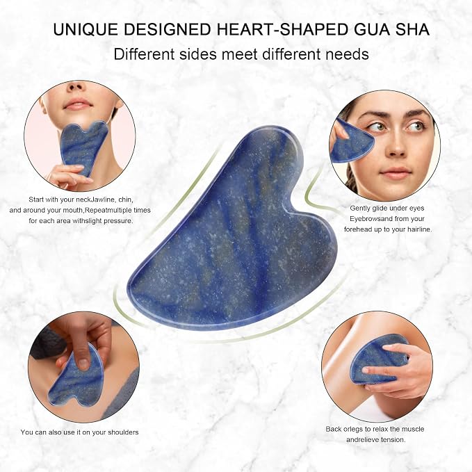 Jade Roller for Face, Facial Roller Massager Skin Care Tool, Gua Sha Facial - Image 5