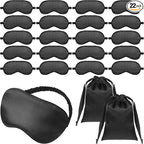 20 Pieces Silk Sleep Mask with Adjustable Strap, Women Men by Unknown