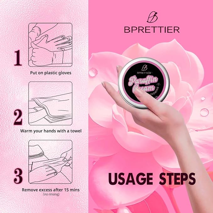 Cold Paraffin Wax Cream for Hands and Feet, Shea Butter Cuticle Balm, Vanila - Image 3