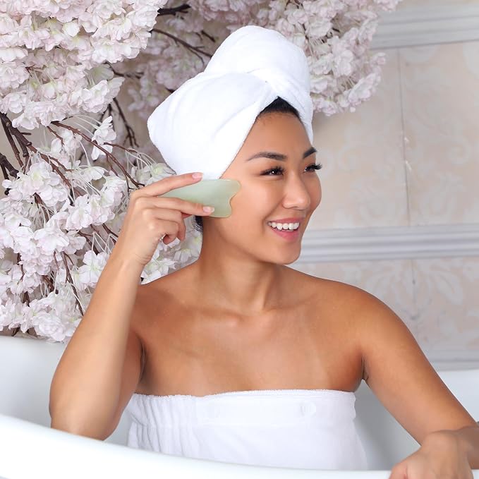 Daily Concepts Gua Sha Jade Facial Tool, Renews Skin By Increasing Blood Flow - Image 6