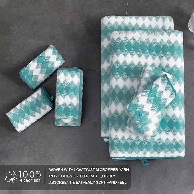 Hand Towels Set 2 Pack-16“x31” Ultra Soft Microfibers Bathroom Towel Set Highly - Image 7