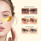 Permotary 30 Pairs Gel Crystal Collagen Under Eye Patches, 24K Gold Eye Mask - Image 5