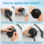 Loofah with Handle, 20.5'' Replaceable Shower Loofah to Improve Skin Health - Image 5