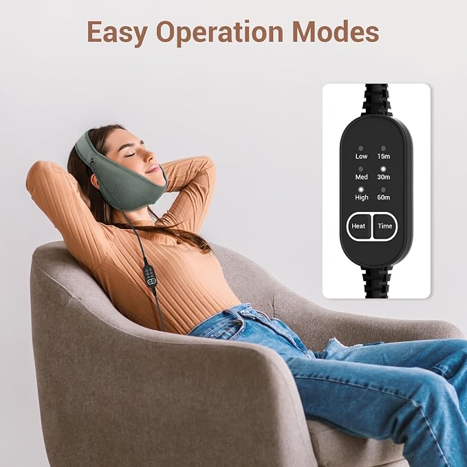 Comfytemp Face Heating Pad for TMJ Relief, Heated Face Mask - Image 2