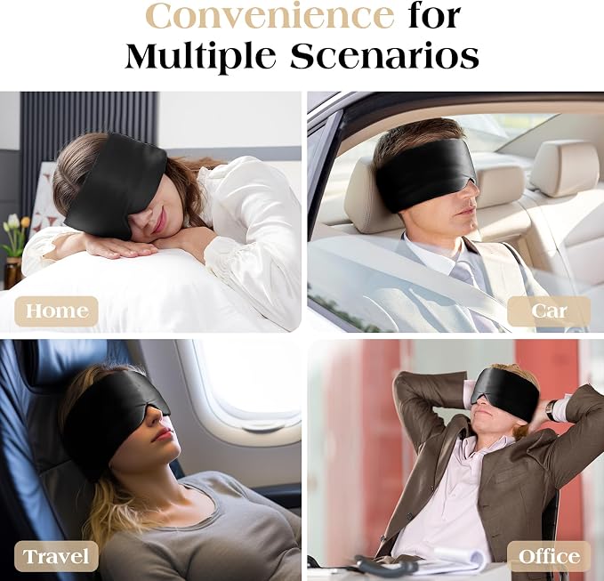 100% Mulberry Silk Sleep Mask, Comfortable Soft - Image 6