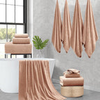 8-Piece Bath Towels Set, 2 Oversized Large Bath Towel Sheet, 2 Hand Towels and - Image 7