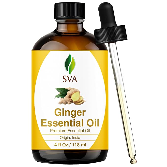 SVA Ginger Essential Oil – 4 Fl Oz – 100% Natural Ginger Oil by SVAORGANICS