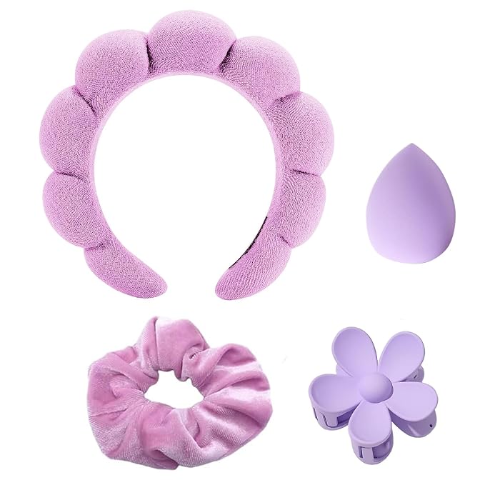 4 Pcs Skincare Headband Set, Face Washing Headband by XiuyingFeng