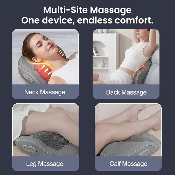 Back & Neck Massager with Heat for Pain Relief, 3D Deep Kneading Massage - Image 8