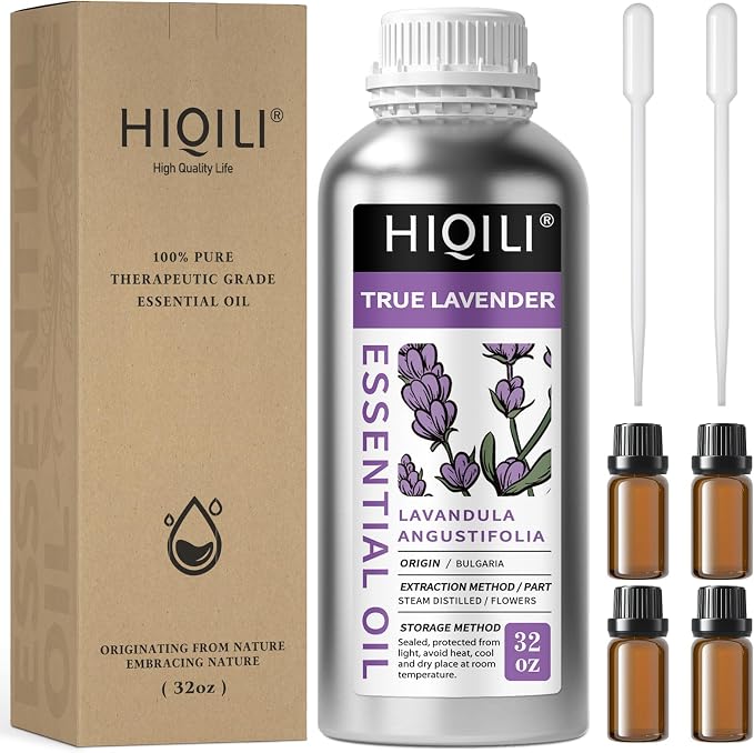 HIQILI Lavender Essential Oil Large Capacity, 100% Natural by HIQILI